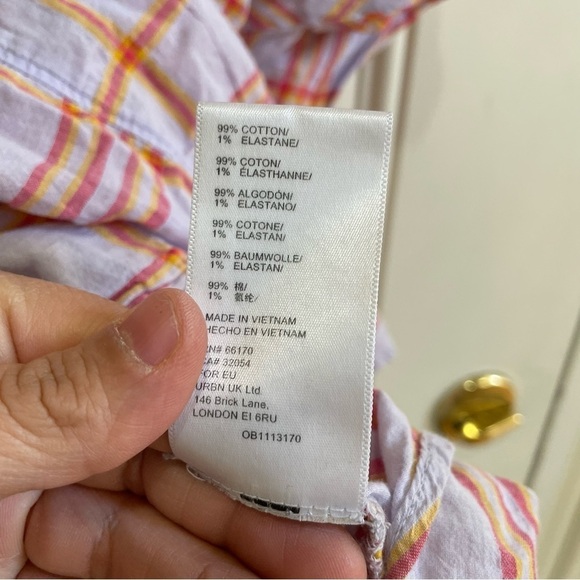 Urban outfitters BDG Remi purple lavender plaid Oversized Button-Down Shirt L - Picture 13 of 14